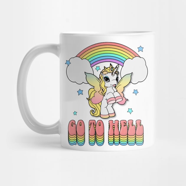 Rainbow Unicorn // Go To Hell Design by DankFutura